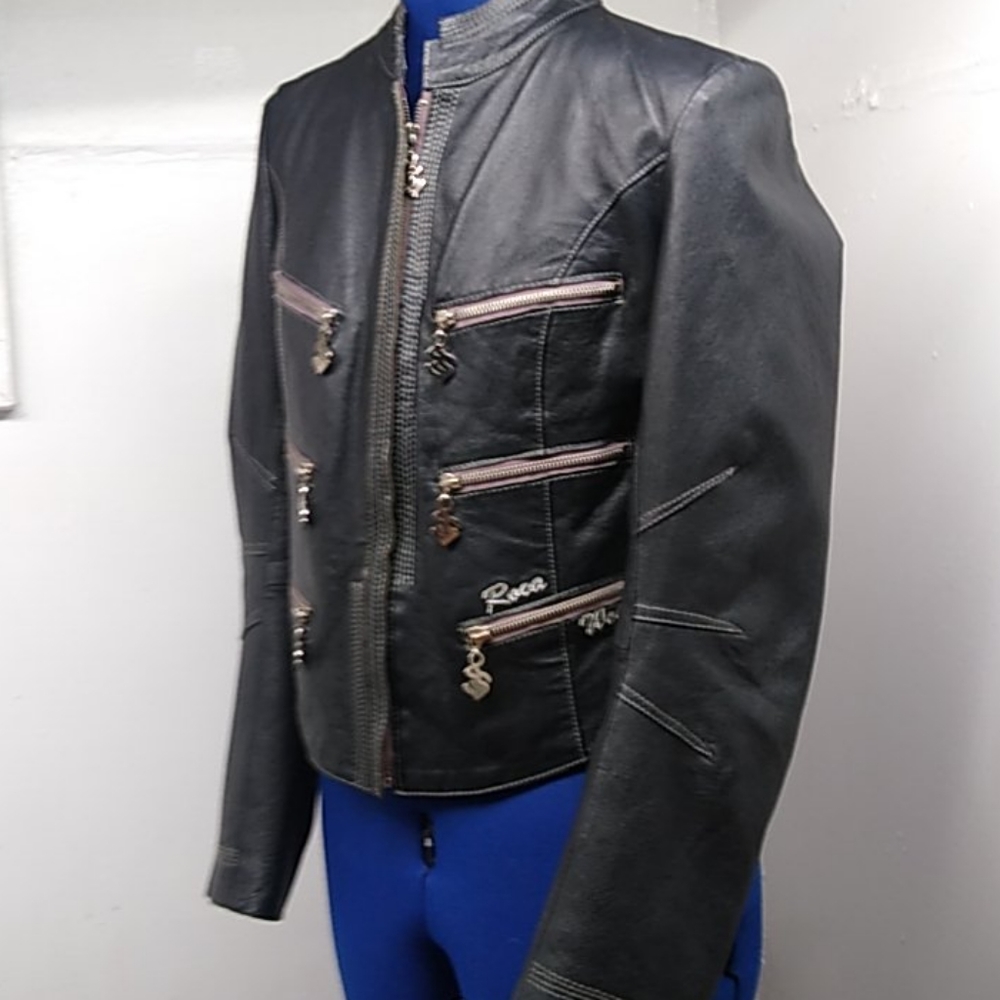 Rocawear Short Leather Zippered Jacket
